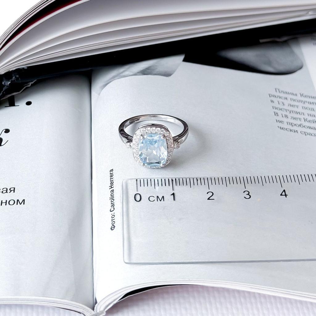 Серебряное кольцо с натуральным топазом 3.637ct, вес изделия 3,45 гр (2166139)