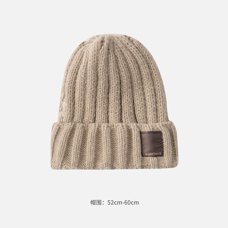 

Универсальная шапка из твидовой шерсти, осенне-зимняя, женская, модная, утолщенная, теплая, с защитой ушей, вязаная шапка, шапка от холода