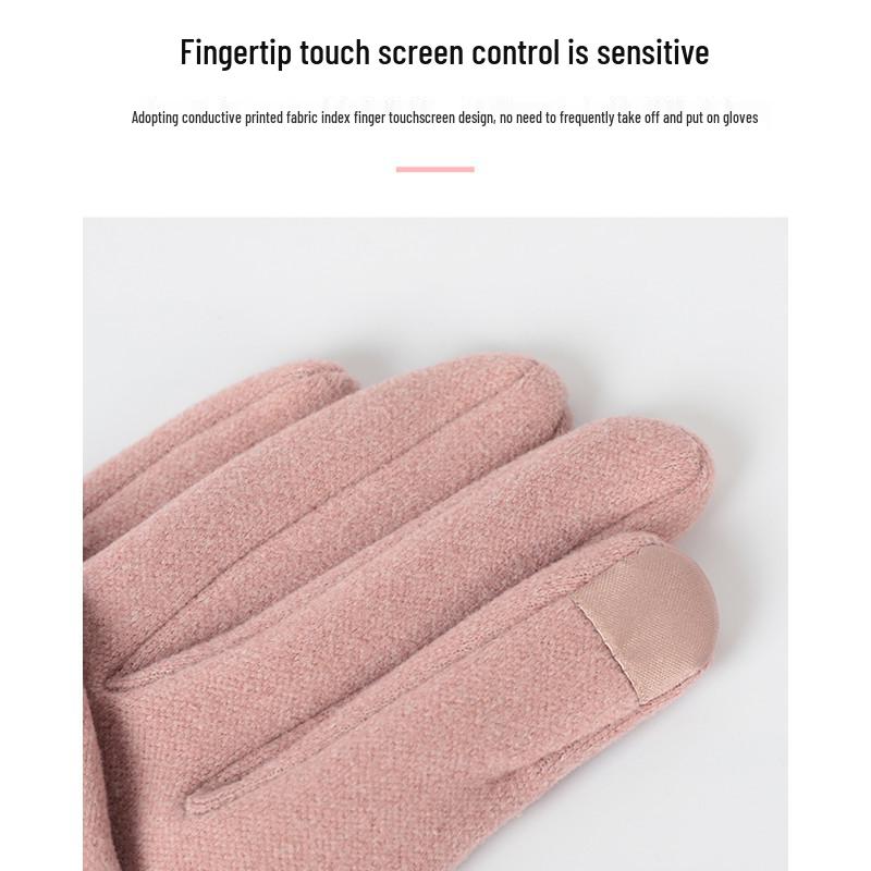 New Korean-Style Velvet Gloves: Cute, Windproof, and Warm for Outdoor Sports (Men's & Women's)