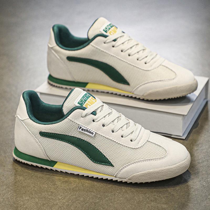 Men's Casual Shoes Lace-up Mesh Sneakers Summer Breathable Comfortable Walking Shoe Fashion Forrest Gump Driving Shoes for Men