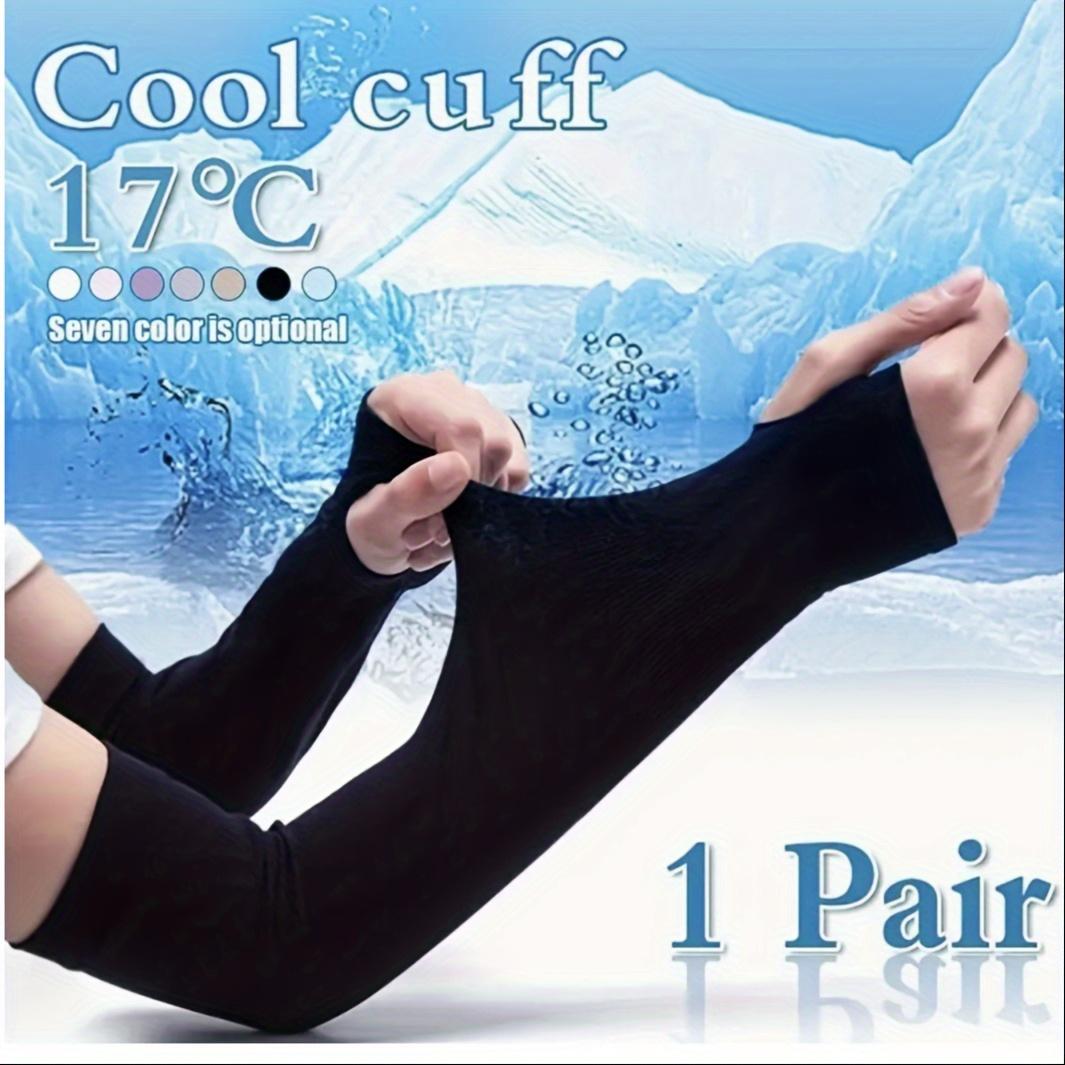 

2pcs (1 Pair) Women S Arm Sleeve Sports Sleeve Sun Protection Gloves Cool Gloves for Running, Fishing, Cycling чёрный