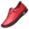 Tênis feminino sapatos plataforma mocassins rendas até couro plana deslizamento-on nova primavera casual sapato mãe