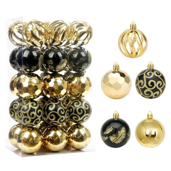 Pcs Christmas Balls Ornaments 2.4 Inch Small Shatterproof Plastic Balls