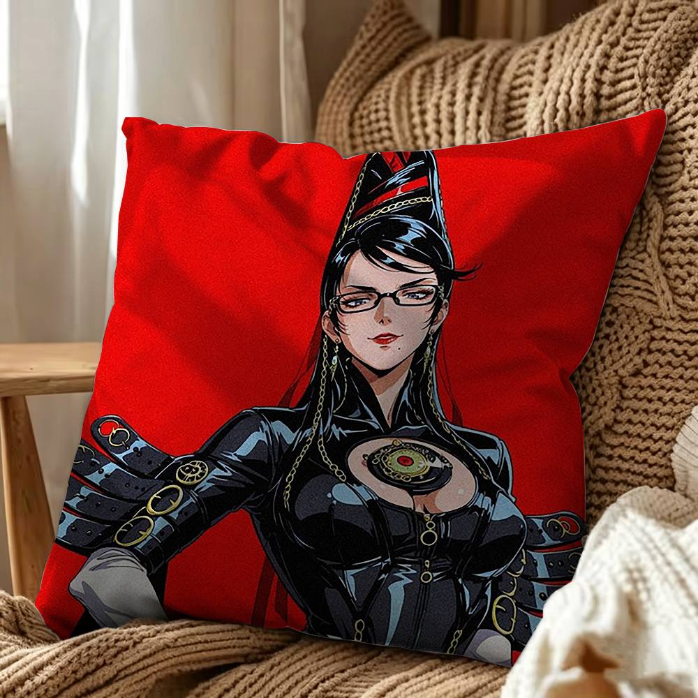 Game B-Bayonetta Double-Sided Printed Cushion Cover Bedroom Bedside Sofa Pillow Case