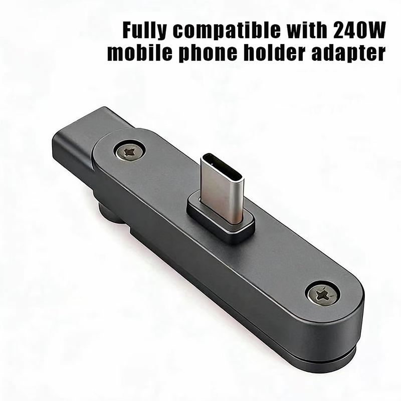 Adattatore Staffa di Ricarica per Telefono Tipo C Ricarica Rapida 240W Convertitore da Maschio Tipo-C a Femmina USB-C Otg Con Supporto Pieghevole