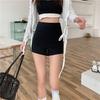 Black High-Waist Slimming A-Line Hotpants for Women