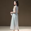 Women's Sleeveless V-Neck A-Line Midi Dress