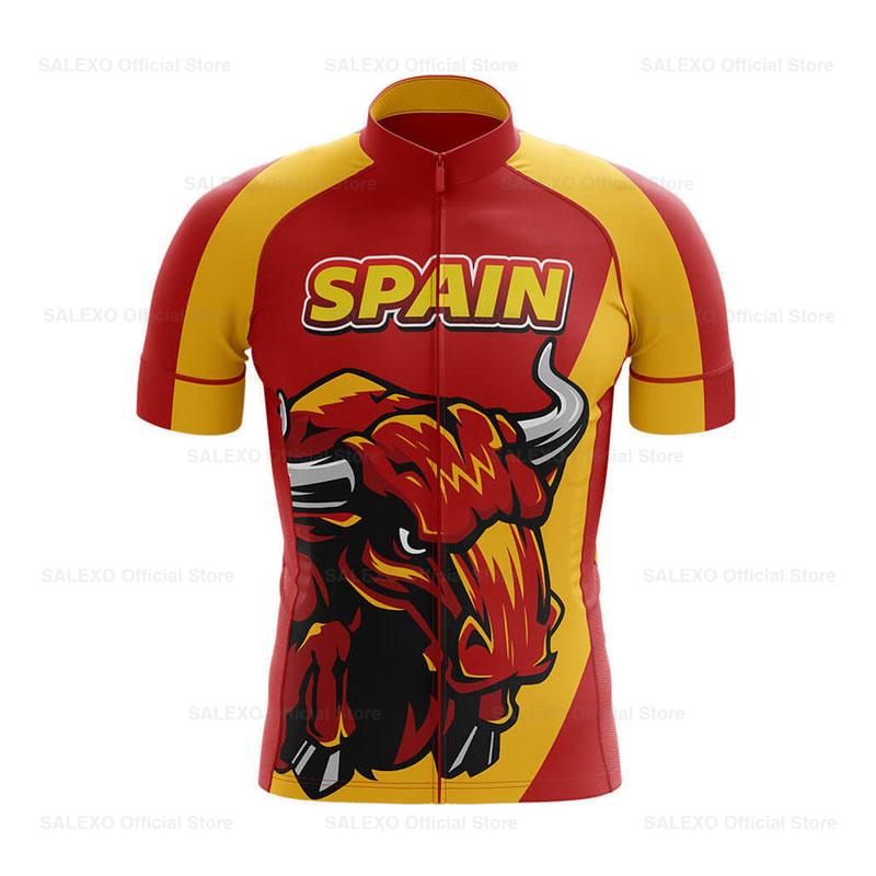 2026 Španělsko Pánský Tým Cyklistický Dres Sada Letní MTB Kolo Oblečení Uniforma Maillot Ropa Ciclismo Hombre Cyklistika Sportovní Oblečení Oblek