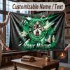 Custom Name Flannel Throw Blanket Hibernian FC Pattern Warm Home Decoration
