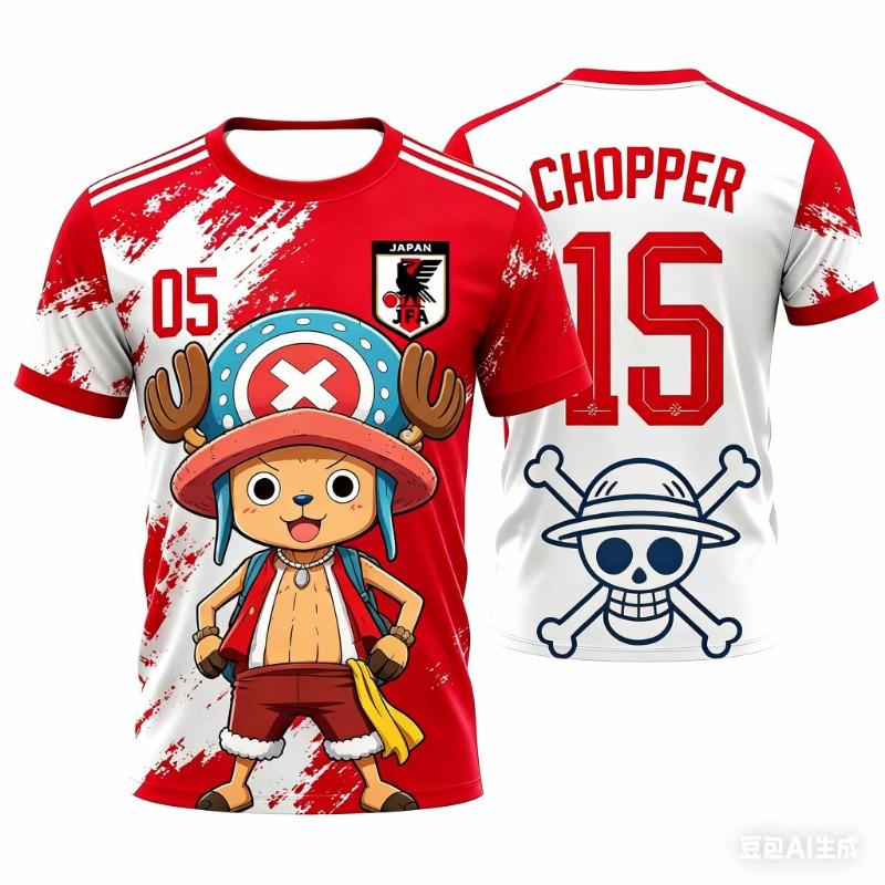 Kids One Piece Luffy ACE Name Japan Anime Soccer Jersey Boys Girls Quick Dry Breathable Short Sleeve Sports Streetwear Tops