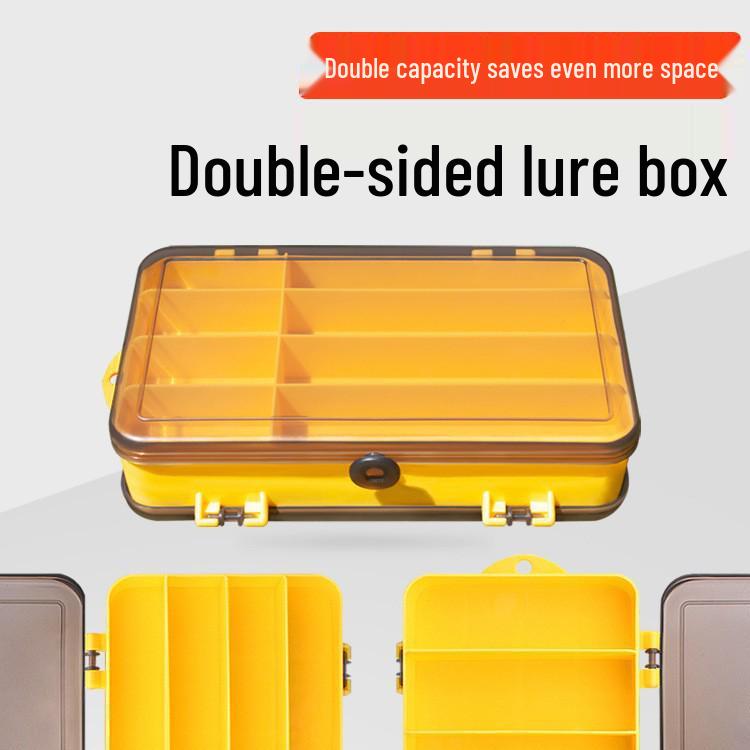Double-Sided Fishing Tackle Box: Portable Lure, Fish Hook, and Artificial Bait Storage by Zongheng Yu.