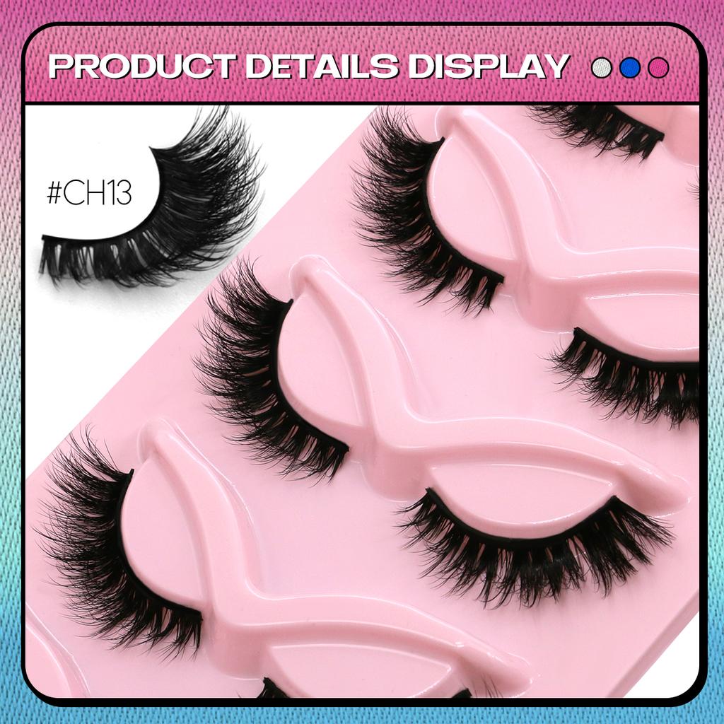 Cat Eye Lashes Faux Mink Eyelashes Natural Long Winged End Eye Elongated Eyelashes Faux Cils Eyelashes Extension