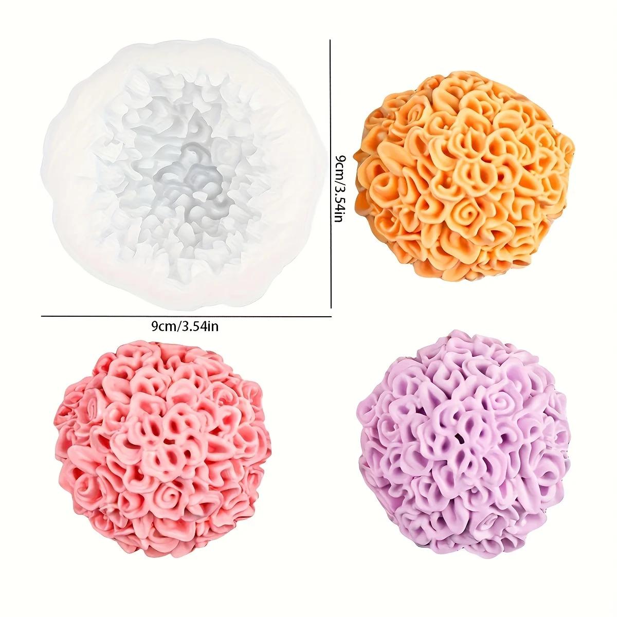 

2026New Chrysanthemum Silicone Mold Diy Gypsum Aromatherapy Candle Mold For Day Of The Dead Marigold Ornament Home Decoration