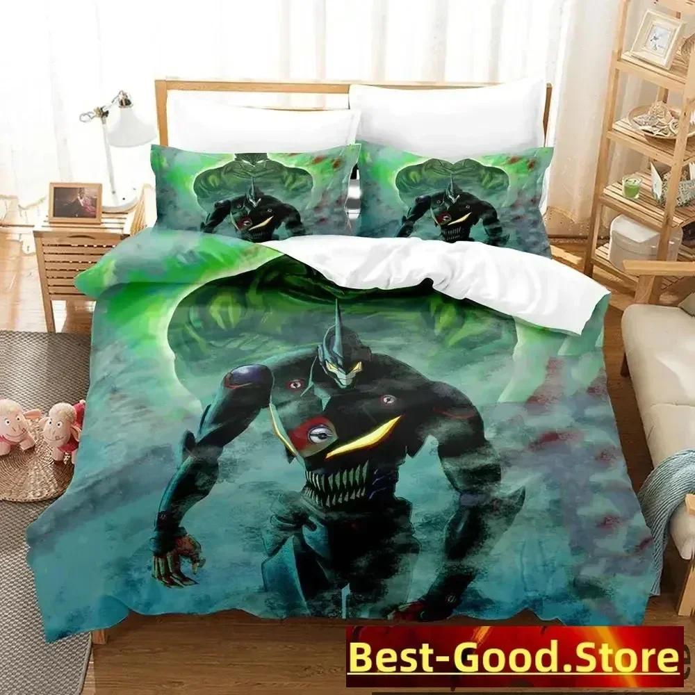 Comforter Anime Tengen Toppa Gurren Lagann Bedding Set Bed Set Comforter King Queen Size Boys Adult