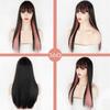 MISSQUEEN Pink and Black Wig Two Layers of Wigs Long Straight Hair Cosplay Wig Two Tone Ombre Color Women Synthetic Hair Wigs Lolita Wig