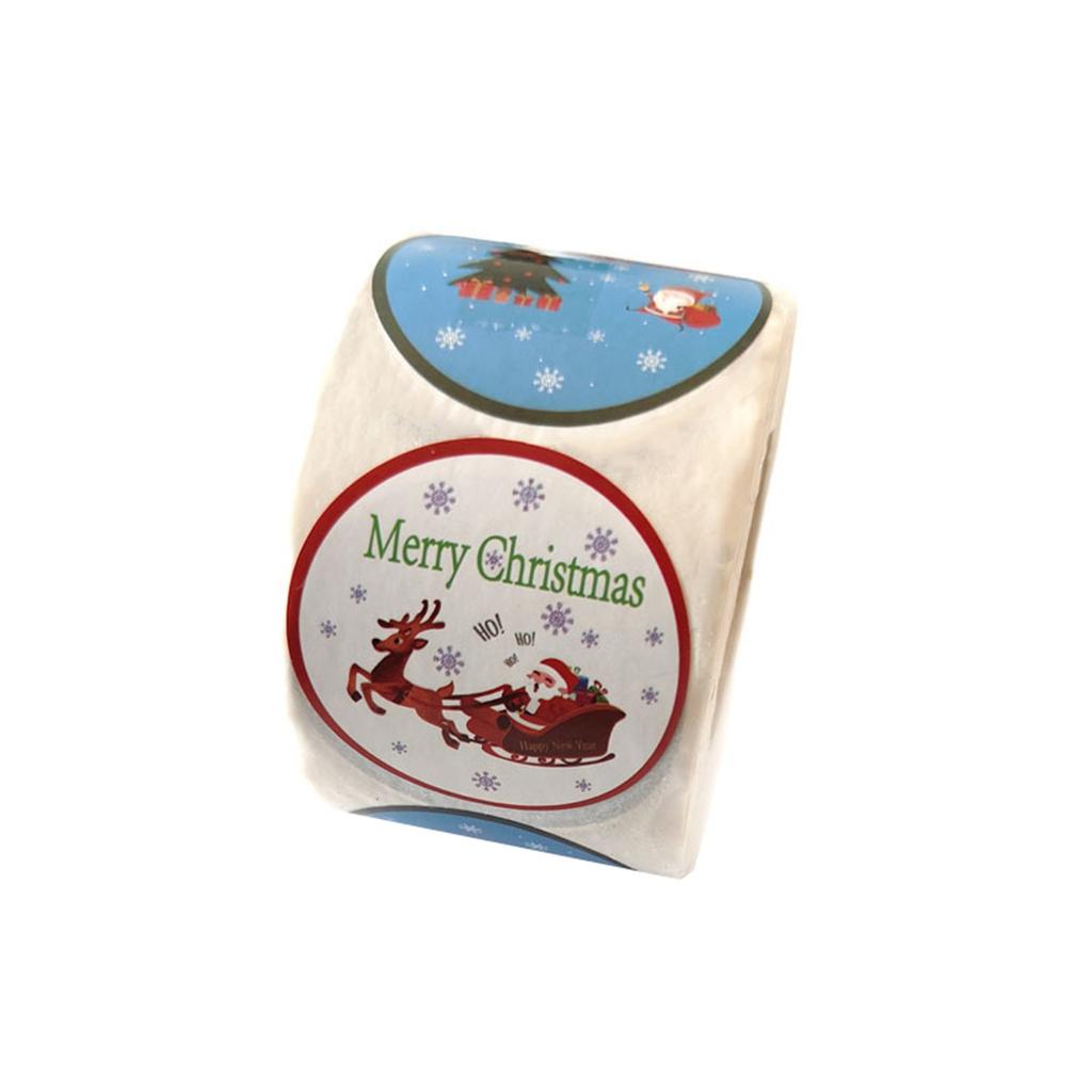 500pc 1.5 Inch Stickers Christmas Tags Roll Labels Sealing Adhesive Round  Stickers