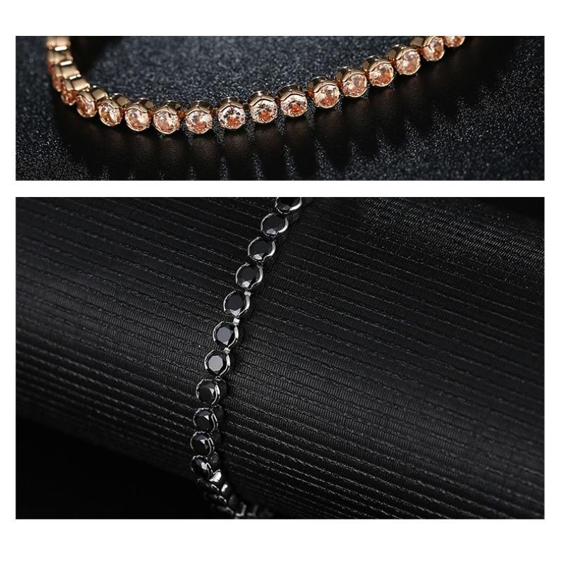 Mary Kashi Fashion Jewelry - Multi-sku Crystal Bracelet, Electroplated Aaa Cubic Zirconia Bracelet, Diamond-accented 4mm