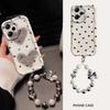 Case For iPhone 14 13 Plus 12 Pro Max Mini X XS XR 7 8 Bracelet Chain Fashion Love Heart Soft Silicone Wave Side Cover