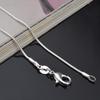 1MM 925 Silver Chain Fashion Sliver Necklace High Quality Snake Chain For Men And Women