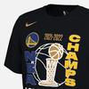 Nike Letter Basketball Championship Printed Short-Sleeve T-Shirt for Men, Black