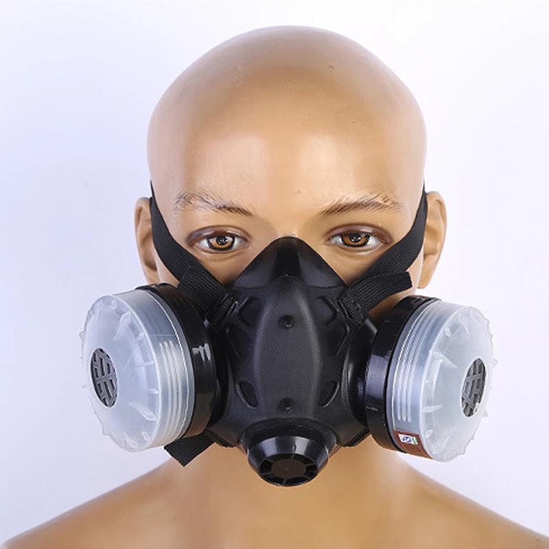 9578 Half Face Dust  Reusable Respirator Replaceable Filters For Carpenter Polishing Work Daily Haze Safety Protection
