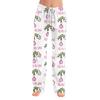 Women's Christmas Print Pajama Pants with Elastic Waist and Casual Sleep Bottoms for Holiday Home Wear