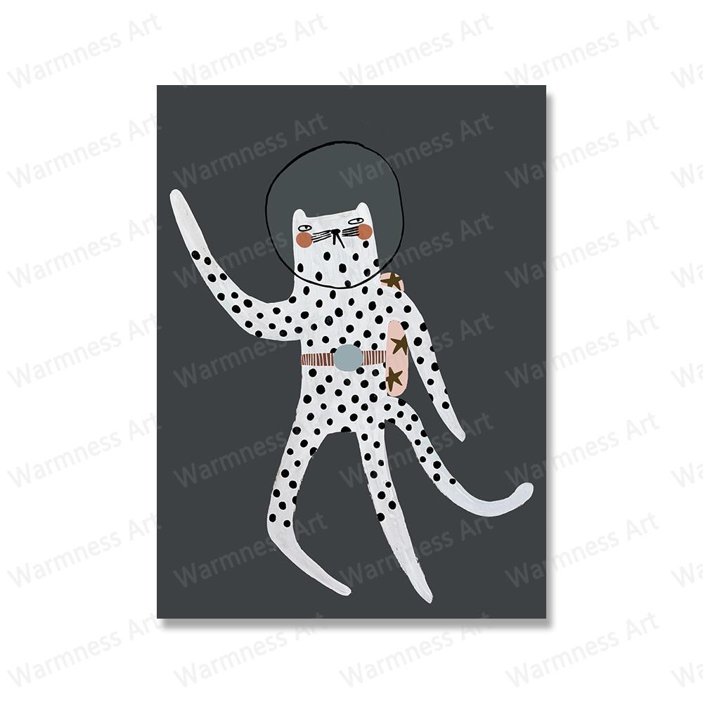 Cute Rabbit Bird Geese Leopard Mouse Nursery Wall Art Canvas Painting Nordic Poster And Print Wall Pictures Baby Kids Room Decor