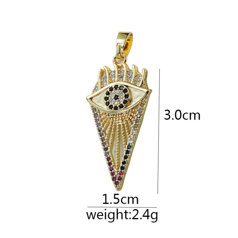 

Дурной глаз Медь Циркон Ювелирные изделия Аксессуары Фатима Пальма Глаз Слезы Цвет Цирконий Ожерелье Подвеска