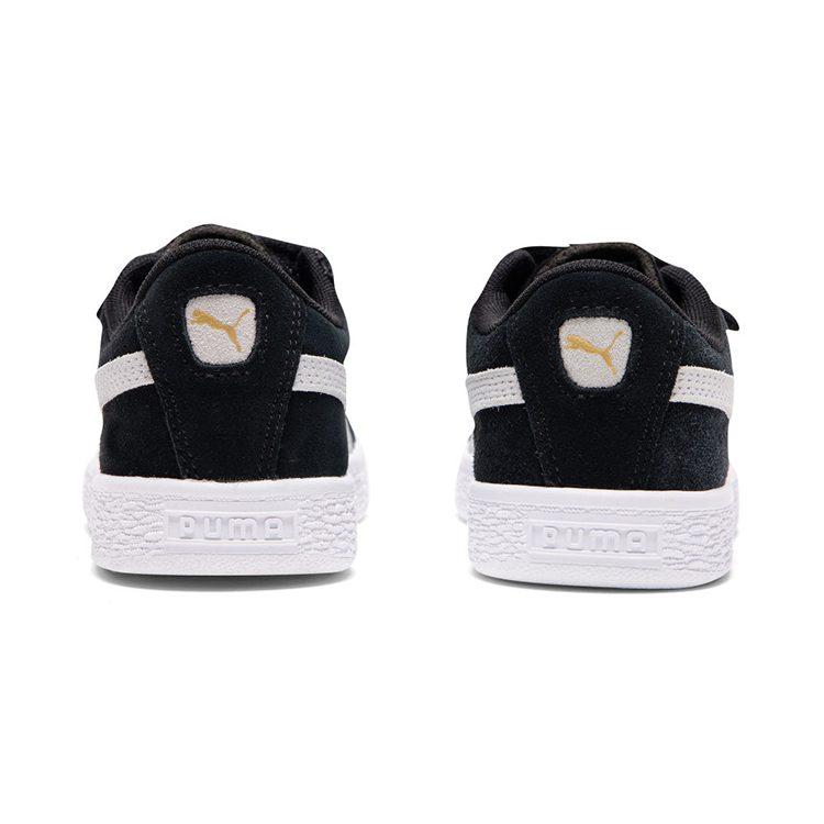 PUMA 2 Straps Low top Skateboard Shoes Black White Children Aged 3 7 Years Old 359595-01
