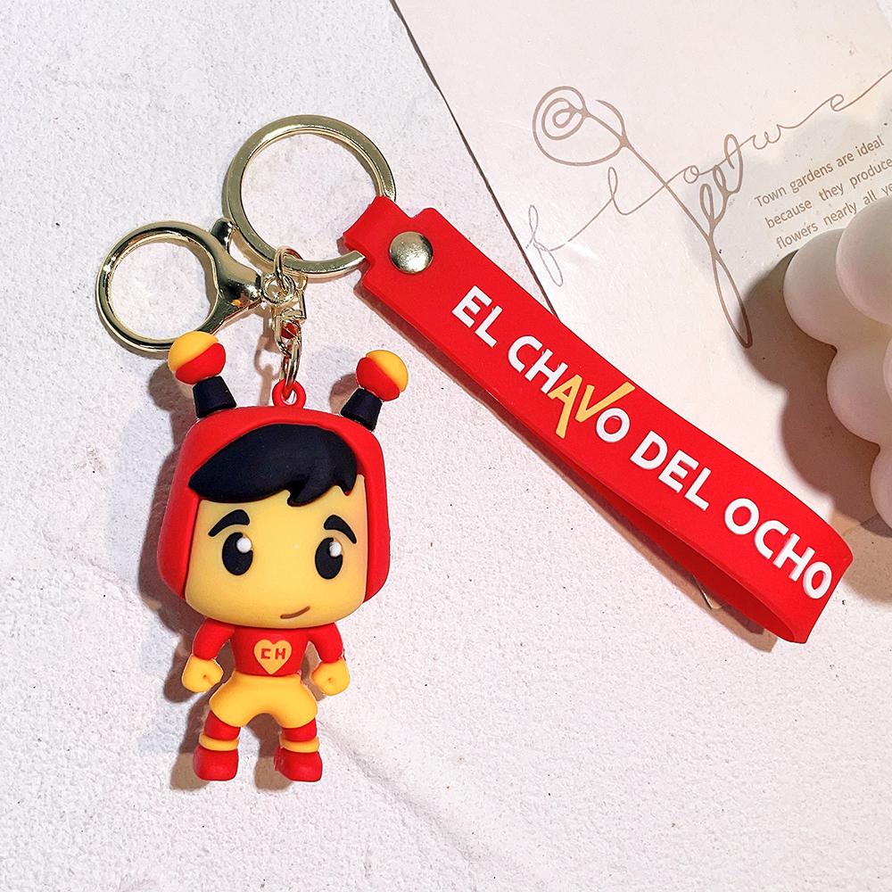 2023 Anime El Chavo Del Ocho Keychain For Women Men Cartoon Boy Doll Pendant Key Chain Car Keyring Jewelry Children Gifts