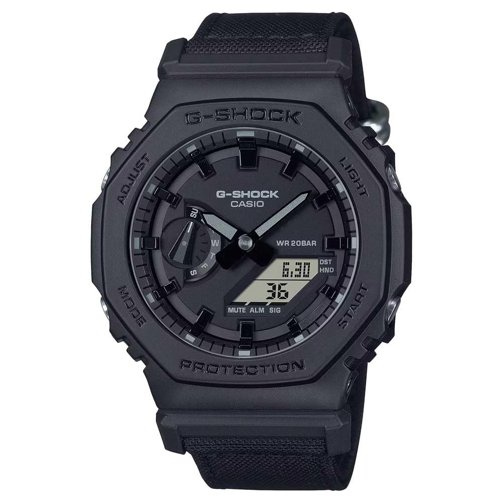 Casio GA-2100BCE-1AER Analog-Digital Quartz Watch Fabric Strap Black Sporty One Size
