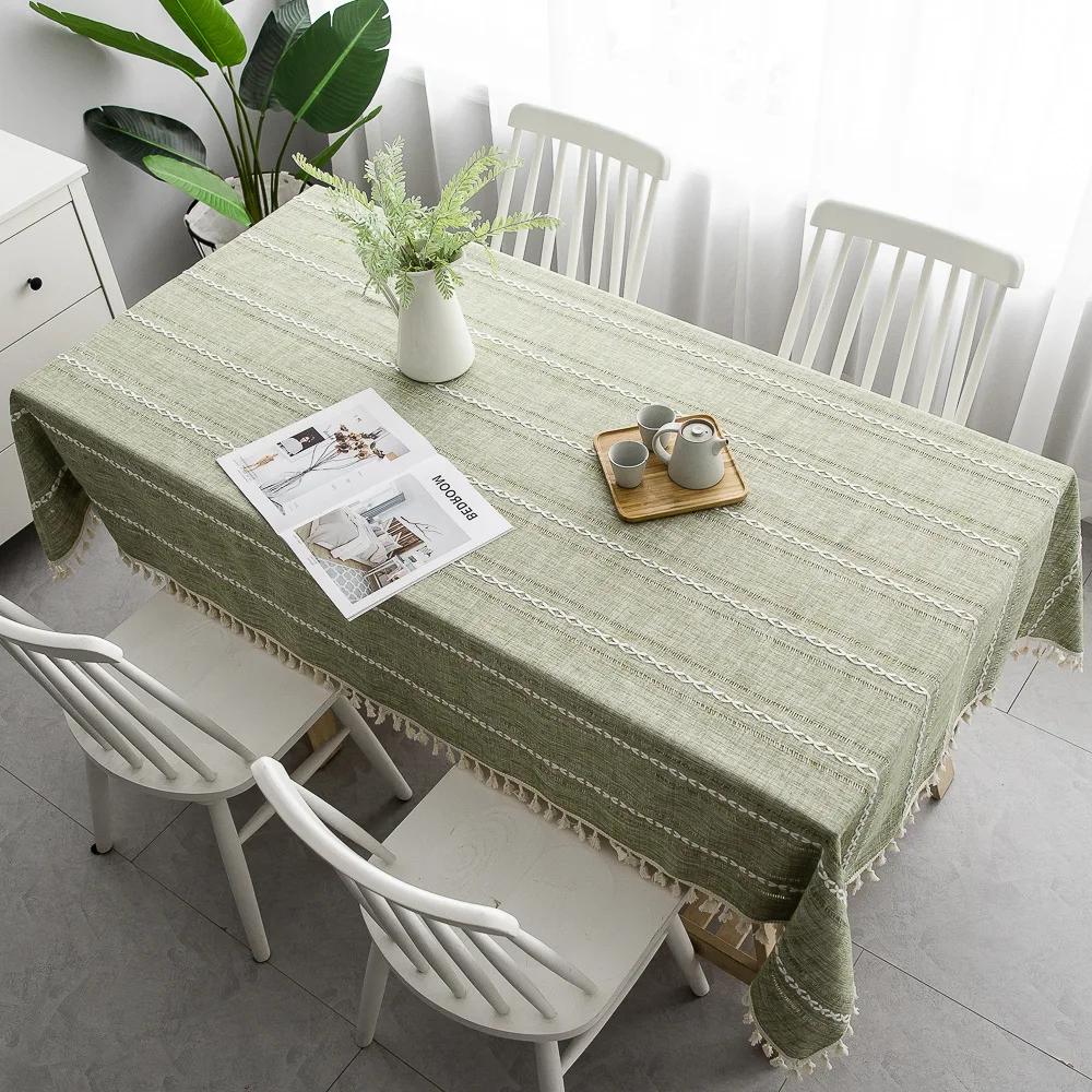 Rectangle Dust-Proof Table Cover,Hollow-Carved Jacquard Weave Tablecloth,For Home Kitchen Dinner Home Party Tabletop Decoration