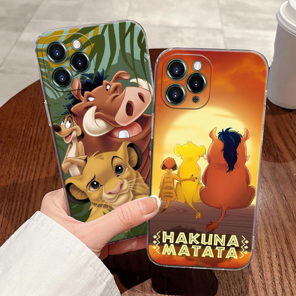 The Lion King HAKUNA MATATA Transparent Phone Case For iPhone 17 Pro Max 17E 11 12 13 14 15 16 Pro Max Plus 17 Air 16E 7 X Cover