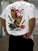 Unisexs Tshirt Japanese Oni Demon Mask Katana Cherry Blossom Kanji Print Vintage Ukiyoe Streetwear 100 Polyester Sxxl