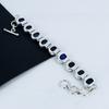 Natural Blue Flash Labradorite Gemstone Handmade 925 Sterling Silver Bracelet, Blue Flash Labradorite Bracelet For Wife , Unisex Bracelet Wadding Gift