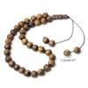 Islamic Muslim Wood Bracelet Pendant Wooden Rosary Beads 33pcs Prayer Bead for Home Women Men Religion Eid Ramadan Gift