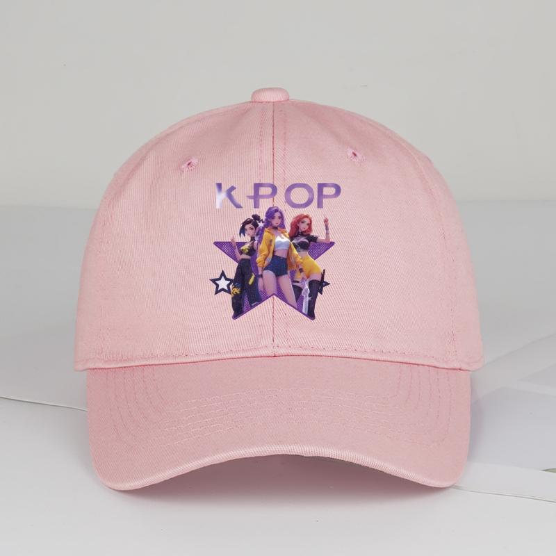 

Group Star Print Soft-Peak Baseball Cap - For Men And Women Casual Vintage Adjustable Dad Cap - Y2K Sun Hat K-Pop Cartoon Girl