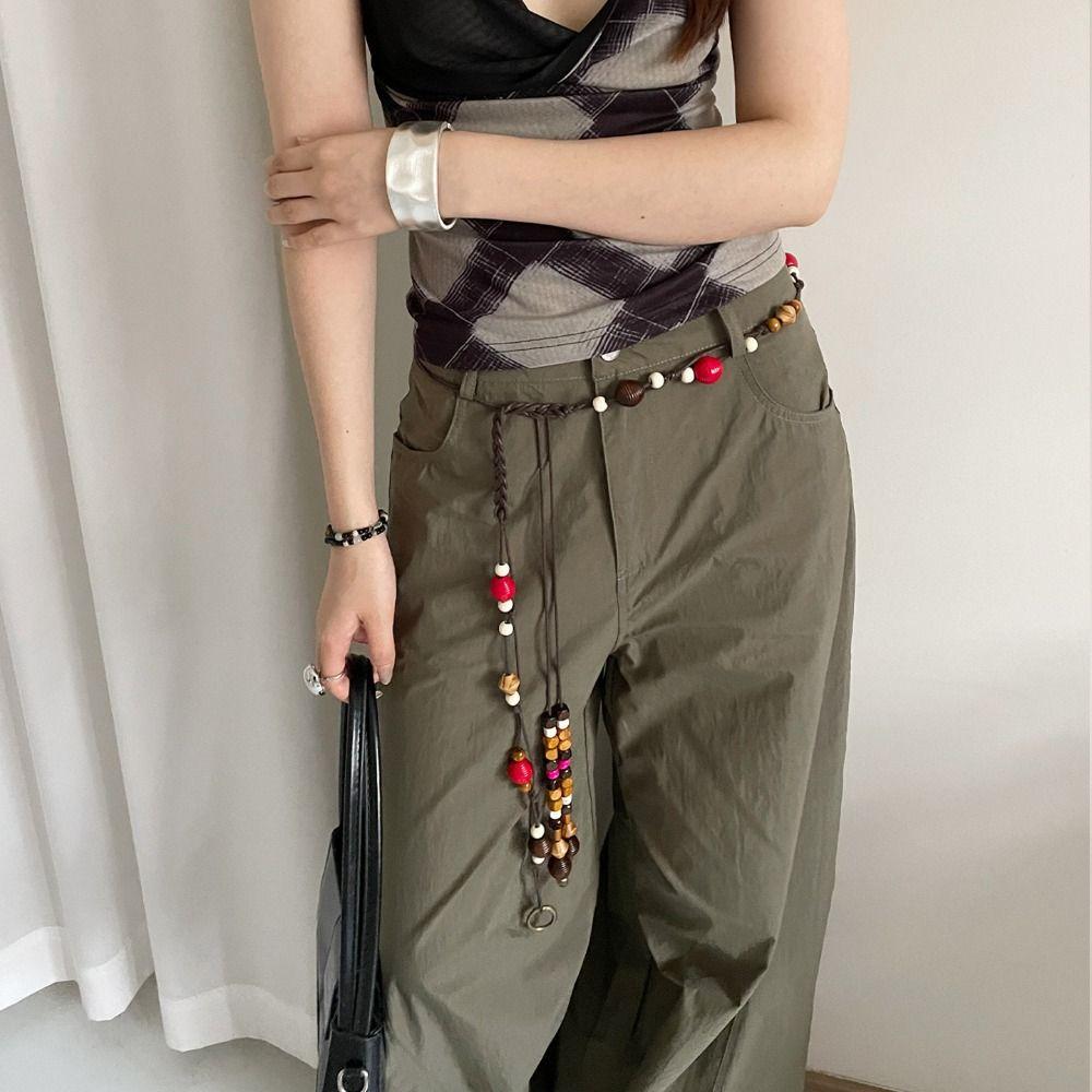 Starfish Pendant Belt Rope Clash Braided Decorative Belt New Waist Chain  Men Women