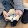 Women's Lightweight Thick Sole Winter Warm Fur One Snow Boots Plush Lamb's Wool Lined Non-slip Casual Sports Cotton Boots Cotton Shoes Sneakers