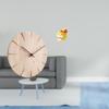 Wood Wall Clock Creative Decorative Non Ticking Silent for Office Restaurant Cartoon Snake Statue
