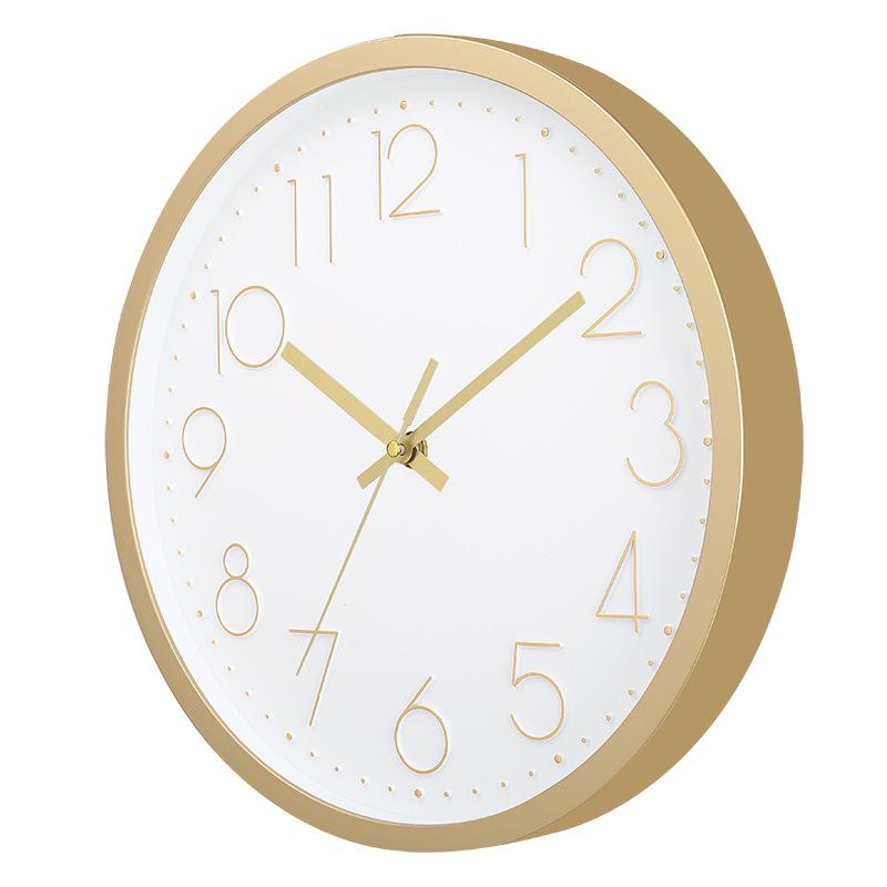 12 Inch 30CM Silent Wall Clock, Creative and Fashionable, Three-dimensional Digital Minimalist Clock for Home Living Room