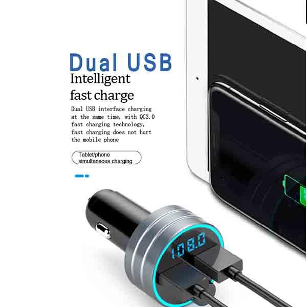 Car FM transmitter auxiliary modulator Bluetooth connection speaker car kit mp3 player adapter with 5V / 2A fast charging