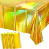 Aluminum Film Tablecloth Table Cover Kids Baby Shower Tablecloth Supplies for Wedding Party Banquet Decoration Iridescence Laser