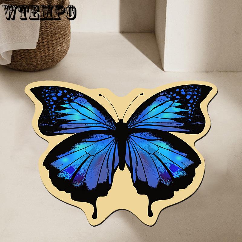 Irregular Butterfly Entrance Door Mat Household Shock Absorption Noise Reduction Sound Insulation Floor Mat