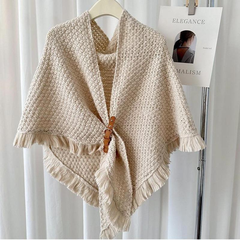 Elegant Triangular Shawl Scarf For Women Spring Autumn Winter