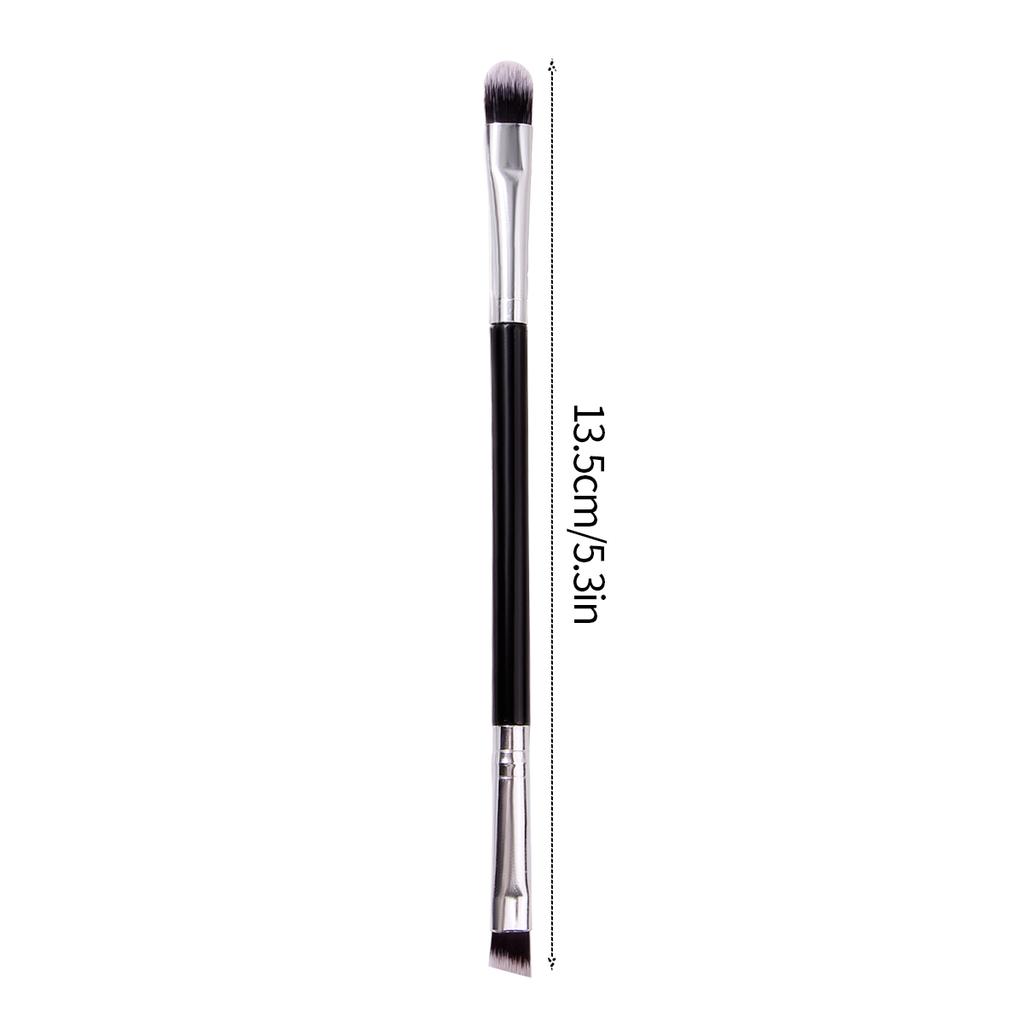 2pcs portable double head eyeshadow brush eyebrow brush eye brush face down to lie silkworm detail eye makeup brush