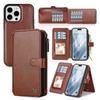 iPhone 16 Pro Leather Wallet Detachable Magnetic Protective Case