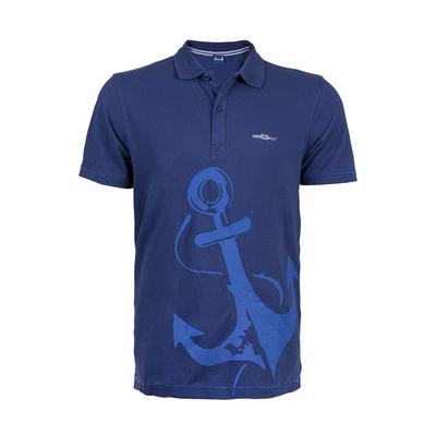 Marine Navy Blue Men's Polo Collar T-Shirt