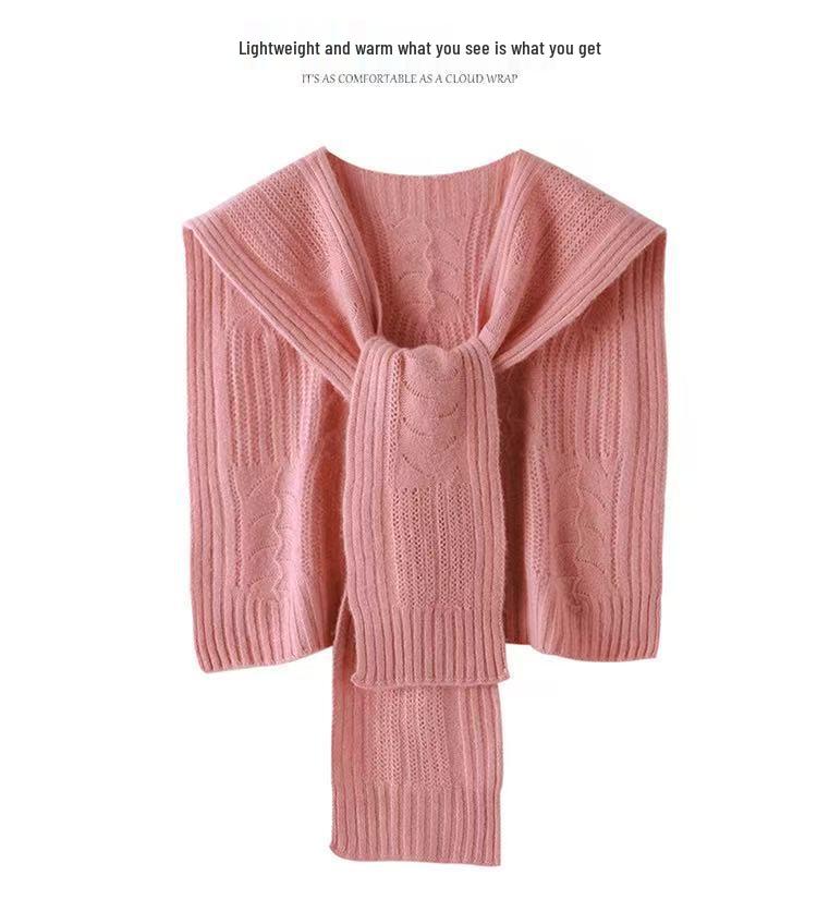 Versatile Cashmere Knit Shawl: Fashionable, Warm, Simple for Spring & Autumn