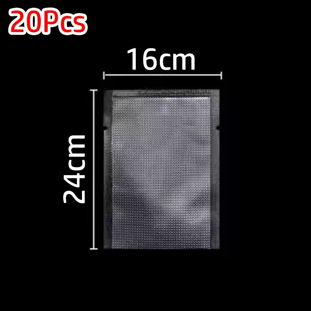 

20 шт. Прозрачные пакеты для вакуумного упаковщика с термозапайкой, пакеты для хранения продуктов, тисненые вакуумные пакеты для вакуумного хранения 16*24cm